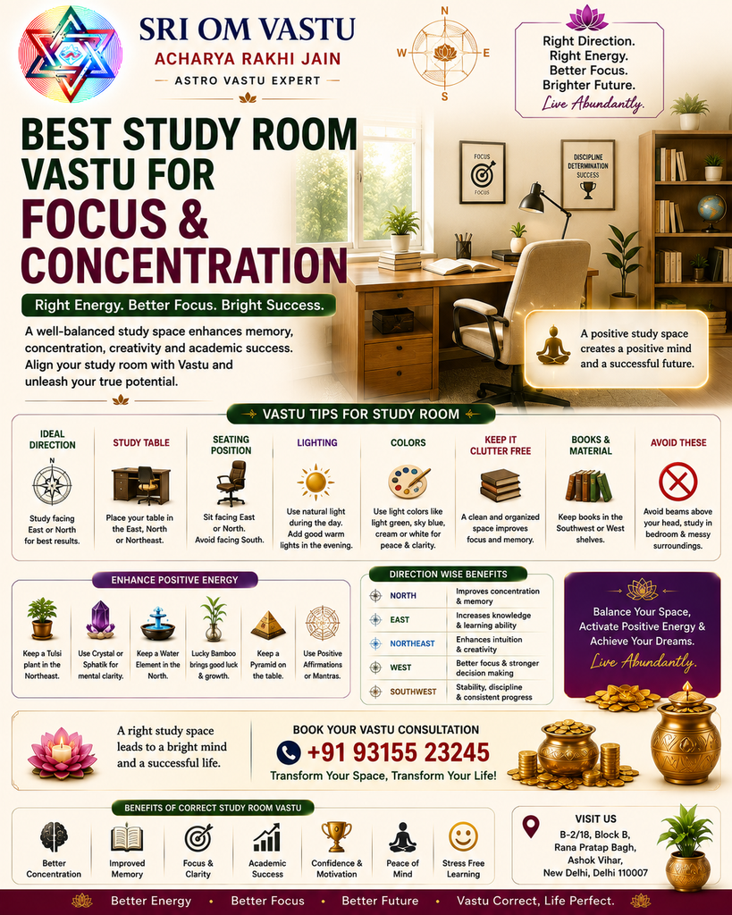 📚 Best Study Room Vastu for Focus & Concentration best study room vastu for focus & concentration